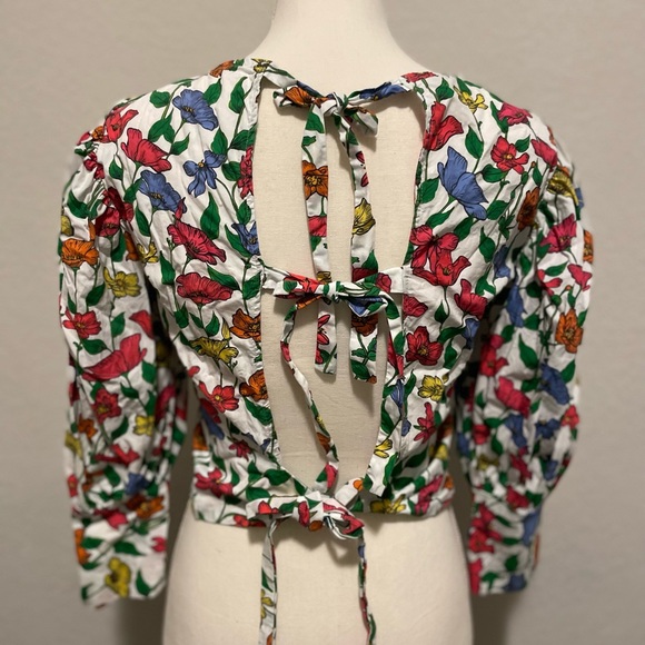 ZARA Flower Pattern Top - Picture 8 of 8